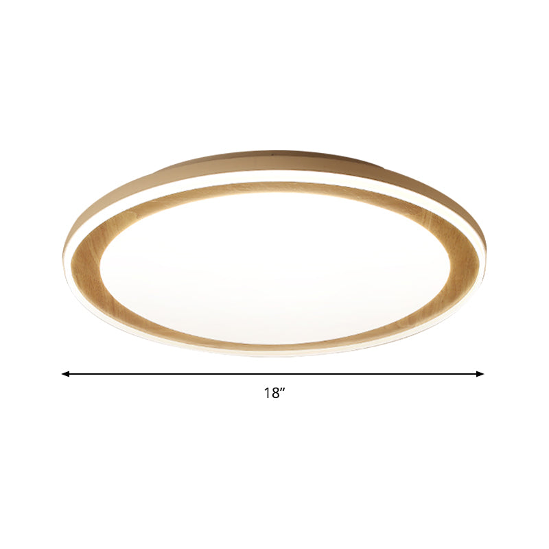 White LED Flush Ceiling Light - Modern & Simple Acrylic Lamp for Study Room & Kitchen