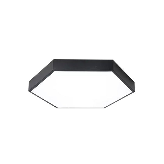 Modern LED Flush Mount Ceiling Light for Bedroom with Acrylic Hexagon Shade