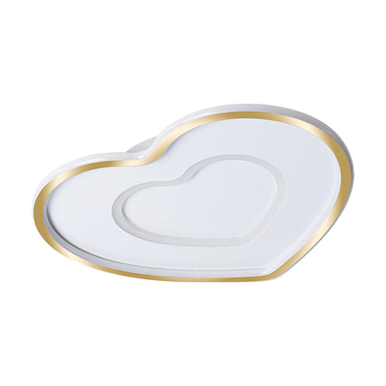 Plafonnier LED en acrylique nordique pour chambre à coucher - Loving Heart Design