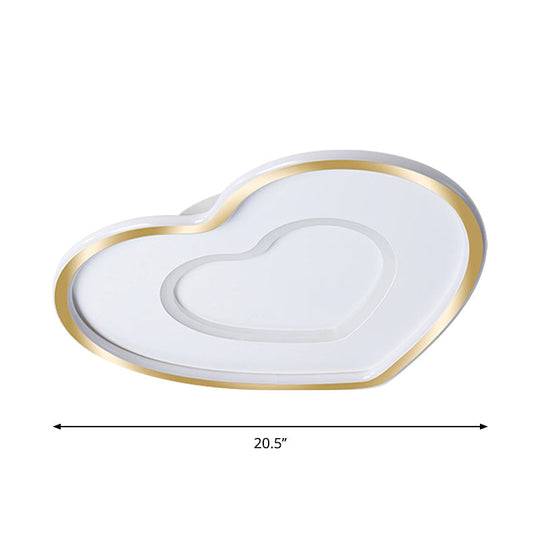 Plafonnier LED en acrylique nordique pour chambre à coucher - Loving Heart Design