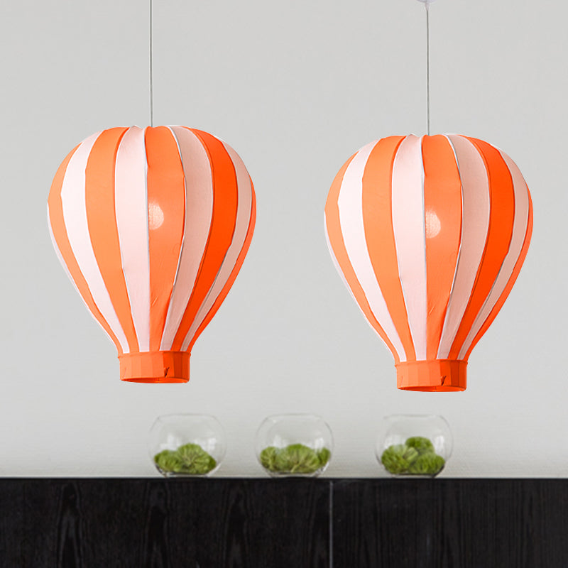 Cartoon Fabric Balloon Hanging Pendant Light Fixture | 1 In Red/Blue/Green For Play Room