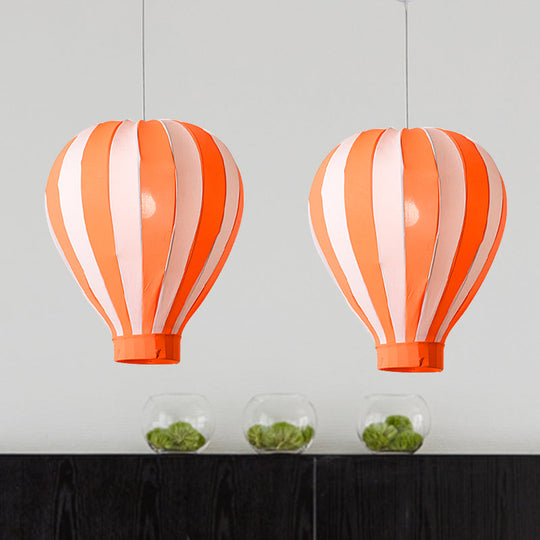Cartoon Fabric Balloon Hanging Pendant Light Fixture | 1 In Red/Blue/Green For Play Room