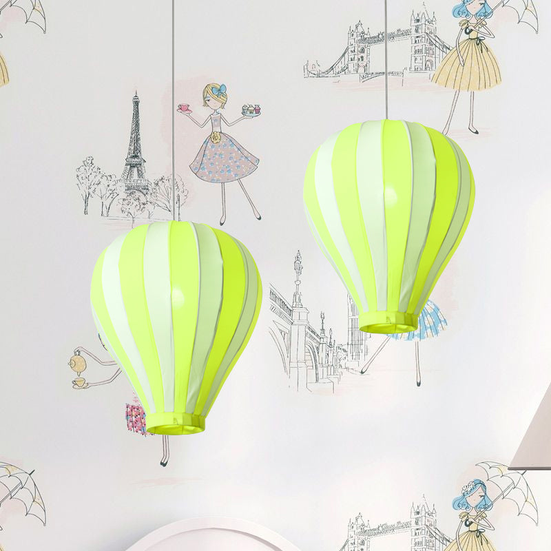 Cartoon Fabric Balloon Hanging Pendant Light Fixture | 1 In Red/Blue/Green For Play Room