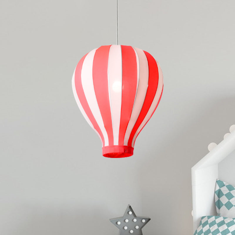 Cartoon Fabric Balloon Hanging Pendant Light Fixture | 1 In Red/Blue/Green For Play Room