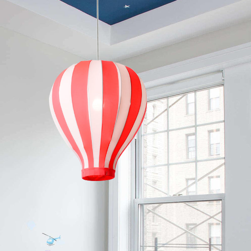 Cartoon Fabric Balloon Hanging Pendant Light Fixture | 1 In Red/Blue/Green For Play Room