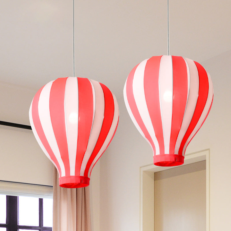 Cartoon Fabric Balloon Hanging Pendant Light Fixture | 1 In Red/Blue/Green For Play Room