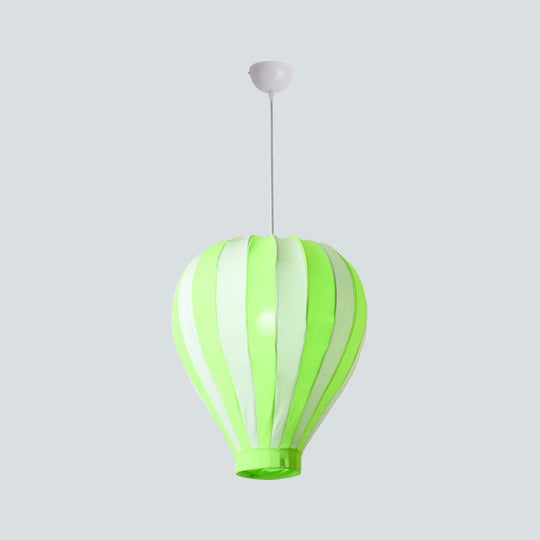 Cartoon Fabric Balloon Hanging Pendant Light Fixture | 1 In Red/Blue/Green For Play Room