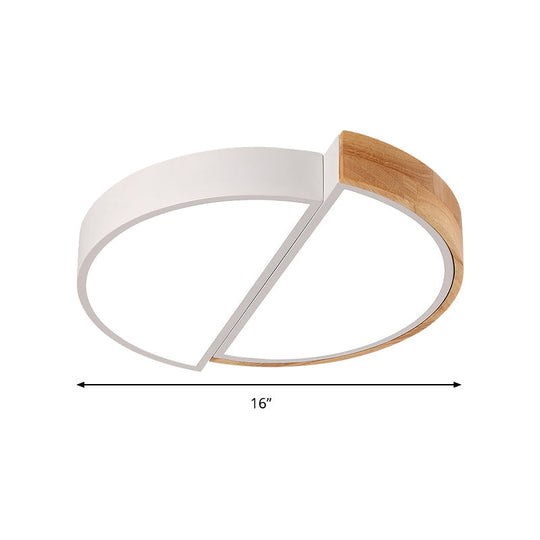 Macaron Loft LED Flush Mount Ceiling Light - Half Circle Restaurant Ceiling Lamp in Green/Pink/White