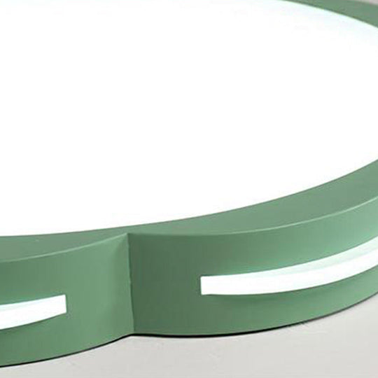 Flush Mount Macaron LED Ceiling Light with Acrylic Floral Shade - Ideal for Girls' Bedroom