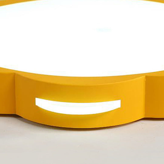 Flush Mount Macaron LED Ceiling Light with Acrylic Floral Shade - Ideal for Girls' Bedroom