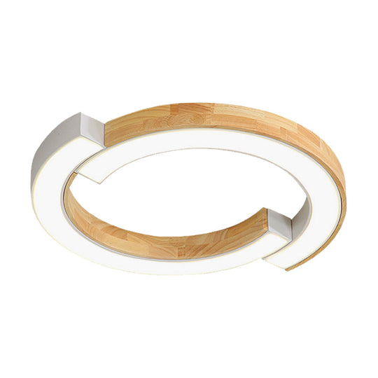 Contemporary Bedroom Ceiling Lamp - 2-Arch Bridge Design, Acrylic, LED Light, 15"/19" Width, Black/White Mount