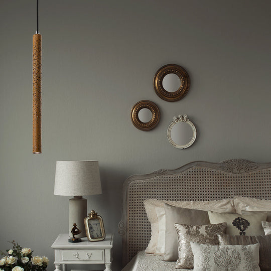 Nordic Cement Tube Pendant Light - 1 Light, Yellow/Blue/Green - 12"/21.5"H