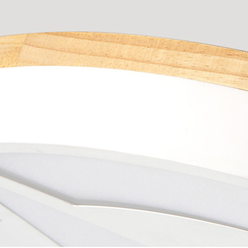 Wood LED Star Flush Mount Ceiling Light with Acrylic Shade for Boys Bedroom – Modern Style