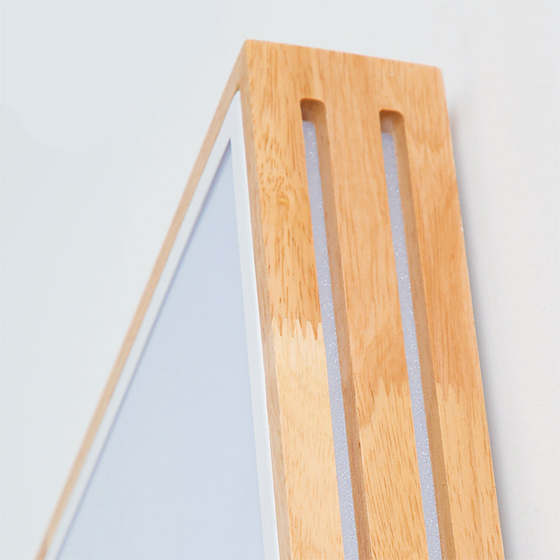 White Square LED Flush Ceiling Light - Modern Acrylic Lamp for Dining Room (16"/19.5")