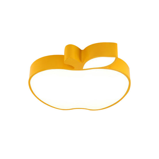 Apple Shape LED Flush Mount Ceiling Light for Children's Bedroom - Modern Style