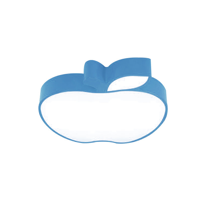 Apple Shape Led Flush Mount Ceiling Light For Childrens Bedroom - Modern Style