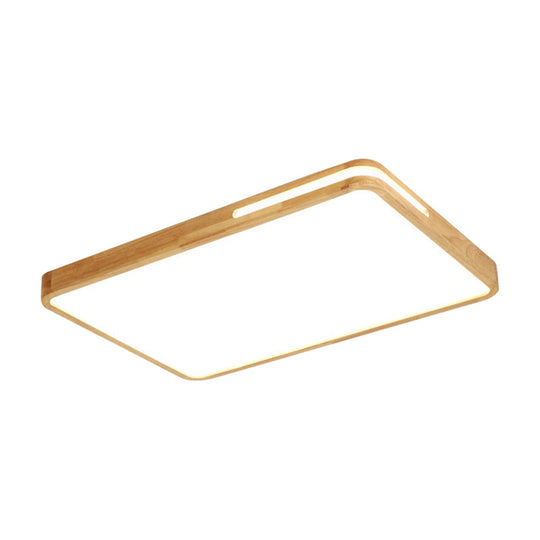 Japanese Style Beige Ceiling Mount Light - Acrylic LED Ceiling Lamp for Study Room