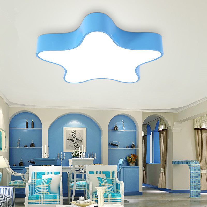 Contemporary Star Ceiling Light for Boys and Girls Bedroom