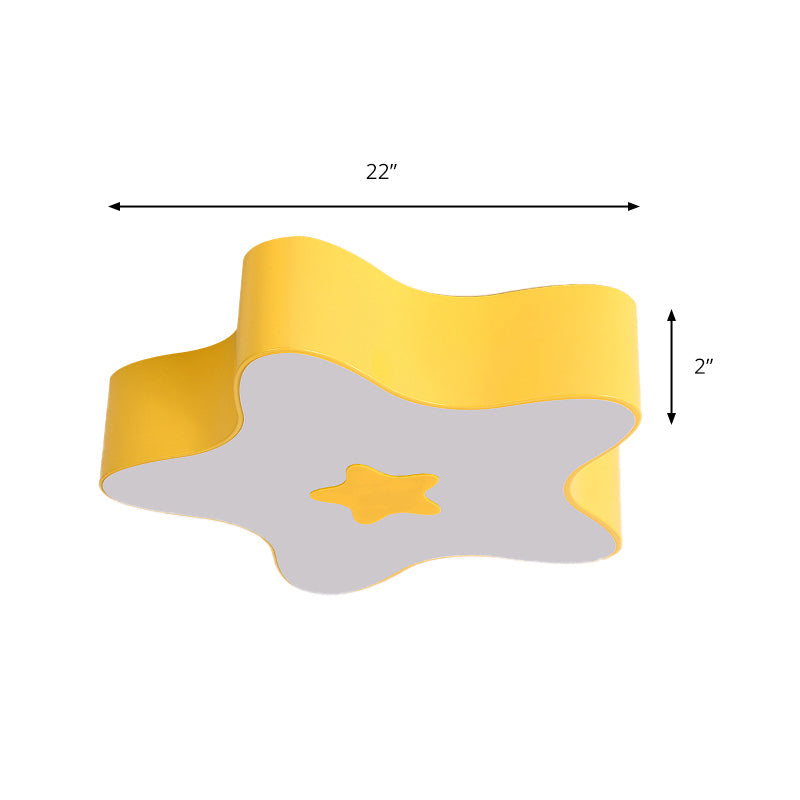 Modern Cartoon Ceiling Light: Acrylic Metal Flush Mount for Game Room