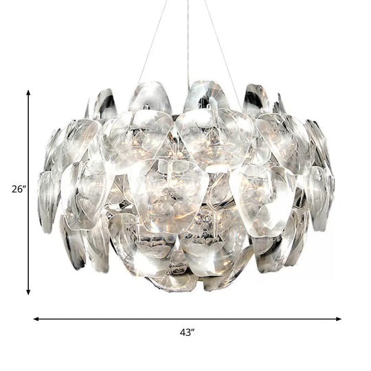 Modern Acrylic Globe Pendant Light - Clear Ceiling Lamp (24"/28.5"/43" Wide)