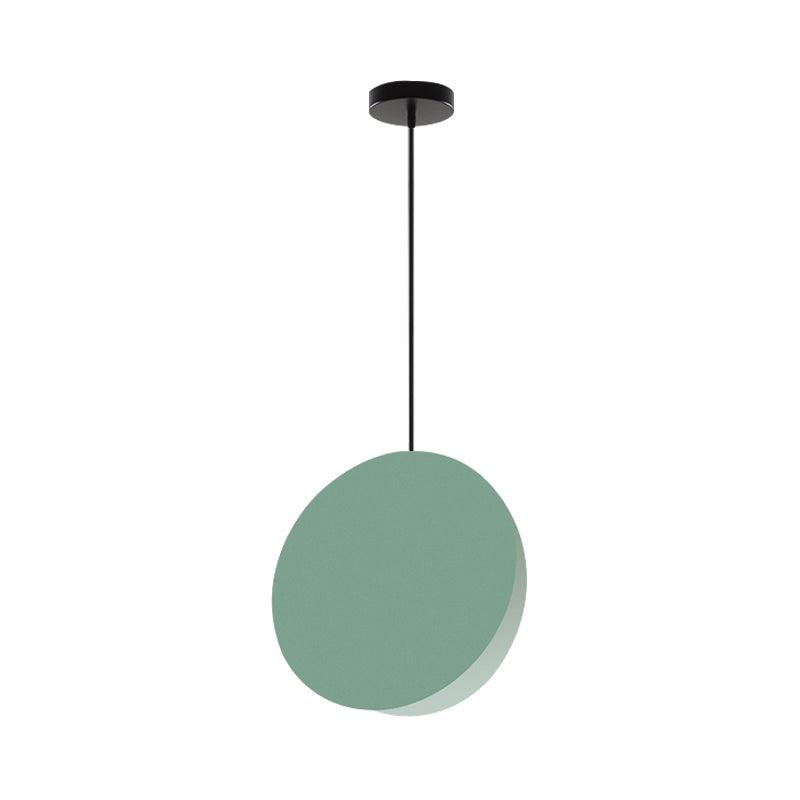 Modern Nordic Style 1-Light Metal Pendant Lamp (8"/12"W) - Black/Grey/White Hanging Ceiling Light