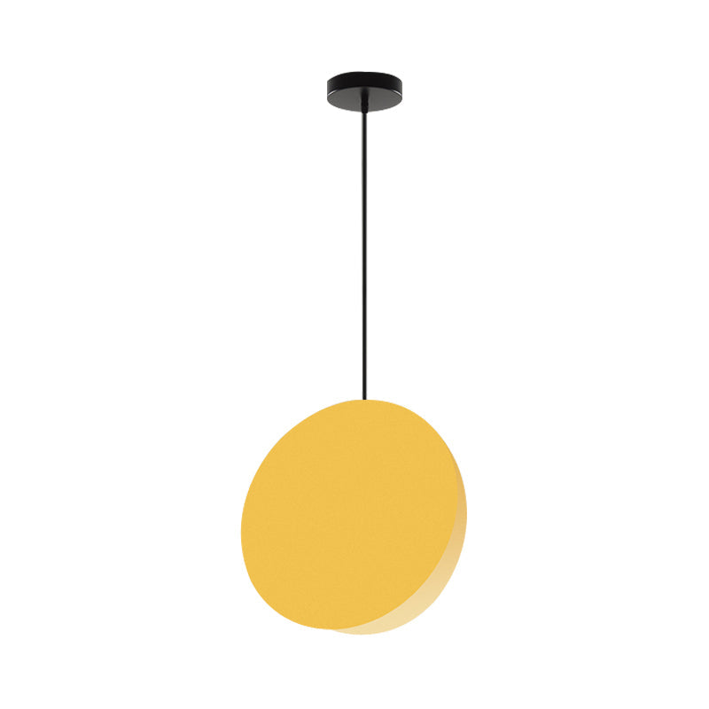 Modern Nordic Style 1-Light Metal Pendant Lamp (8"/12"W) - Black/Grey/White Hanging Ceiling Light