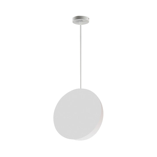 Modern Nordic Style 1-Light Metal Pendant Lamp (8"/12"W) - Black/Grey/White Hanging Ceiling Light