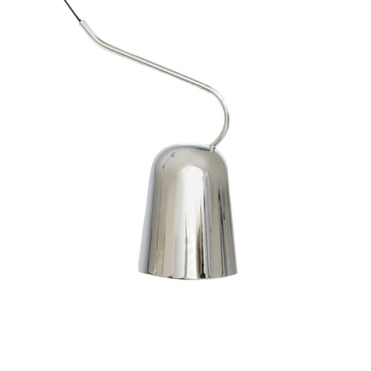 Modern 1-Light Dining Room Pendant with Metal Bell Shade - Black/White