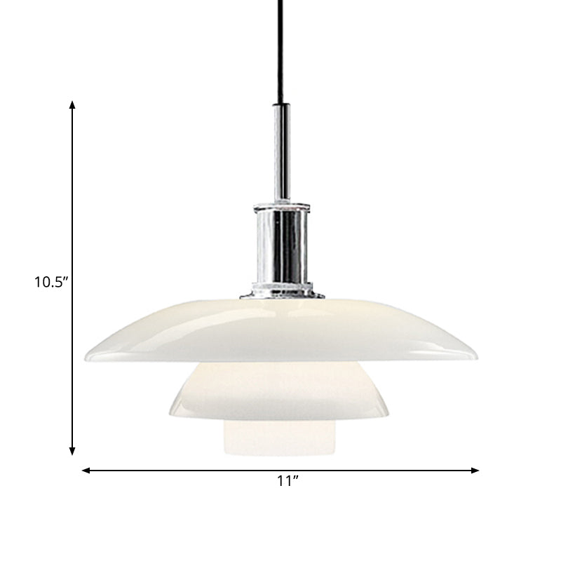 Modern Nordic Style 1-Head Hanging Pendant Lamp in Sleek Black/Silver