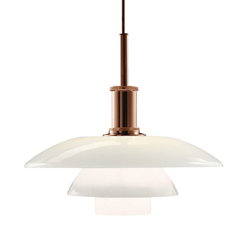 Nordic Style Metallic Pendant Lamp - Layered Hanging Light Fixture For Living Room Black/Silver