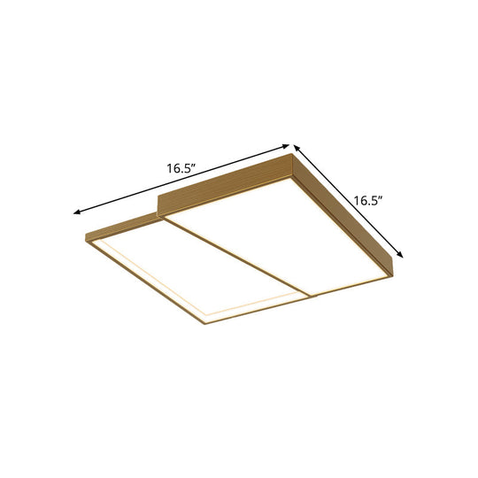Nordic Metal Led Geometry Ceiling Light - Gold Flushmount 16.5/20.5 Wide