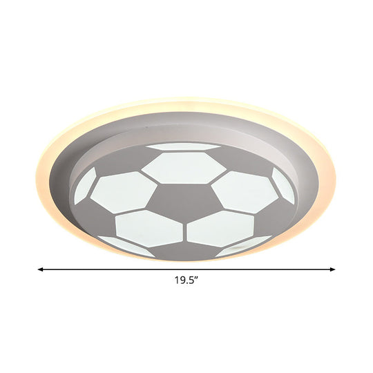 Lampe LED encastrée à motif de dessin animé de football – Luminaire élégant et lumineux pour la chambre à coucher