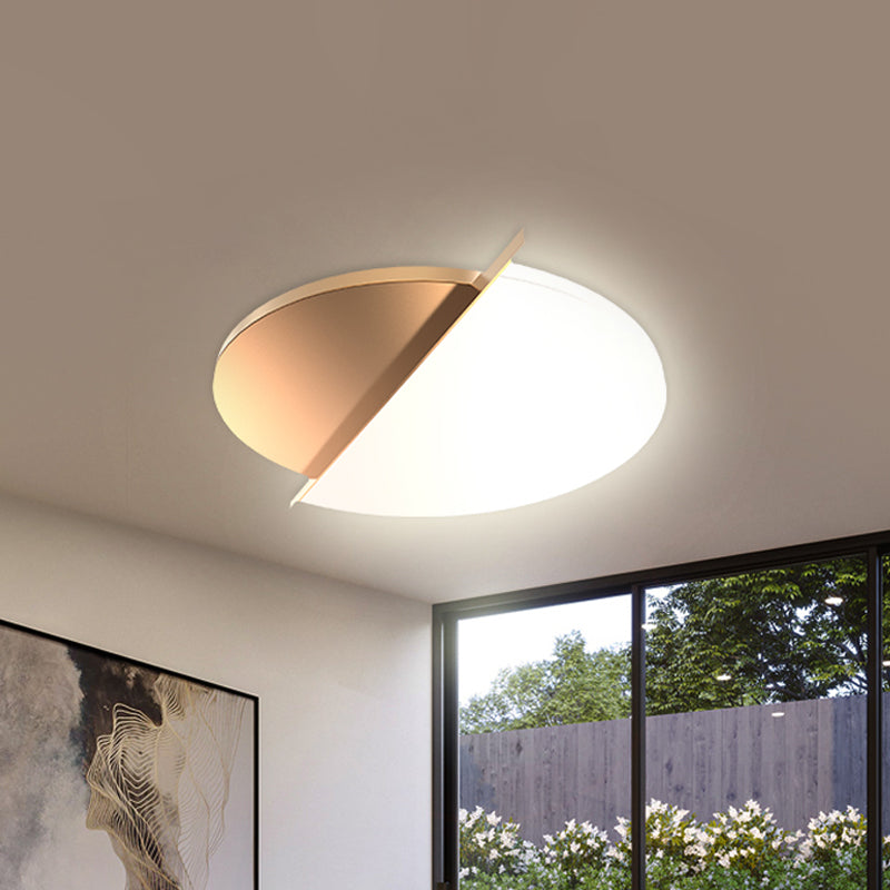 Minimalist Led Flush Mount Ceiling Light For Bedroom - 16/23.5 Wide With White Sunrise & Acrylic