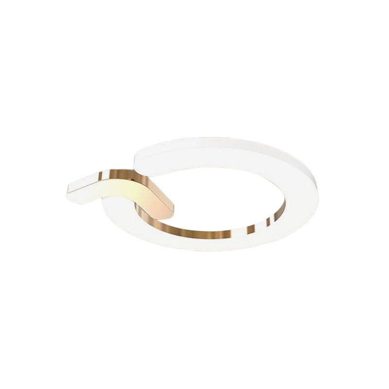 Modern Flush Mount Led Ceiling Lamp In Gold - Simple Circle Design 16/23.5 Metallic Finish