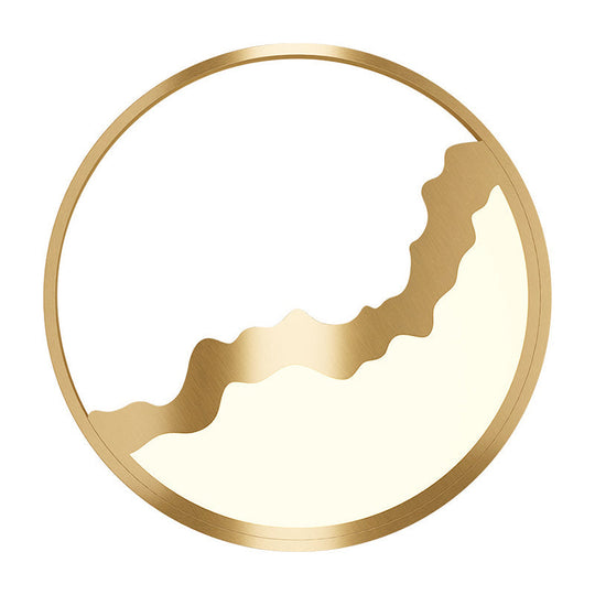 Geometric Flush Mount Light - Modern Acrylic LED Brass Flushmount - 12.5"/16.5"/20.5" Width