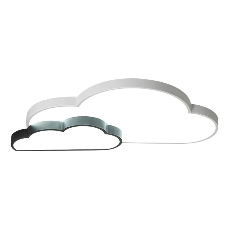 White Flush Mount Sky View Ceiling Lamp for Child Bedroom