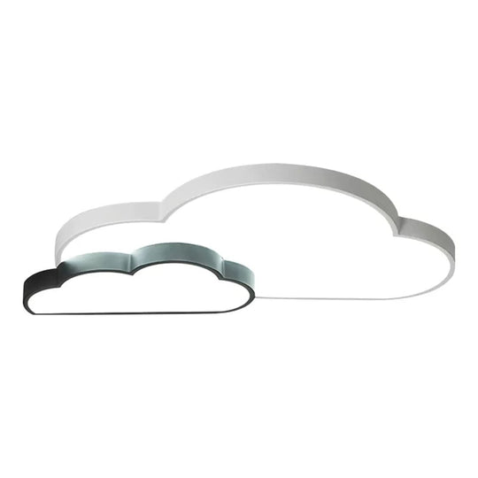 White Flush Mount Sky View Ceiling Lamp for Child Bedroom
