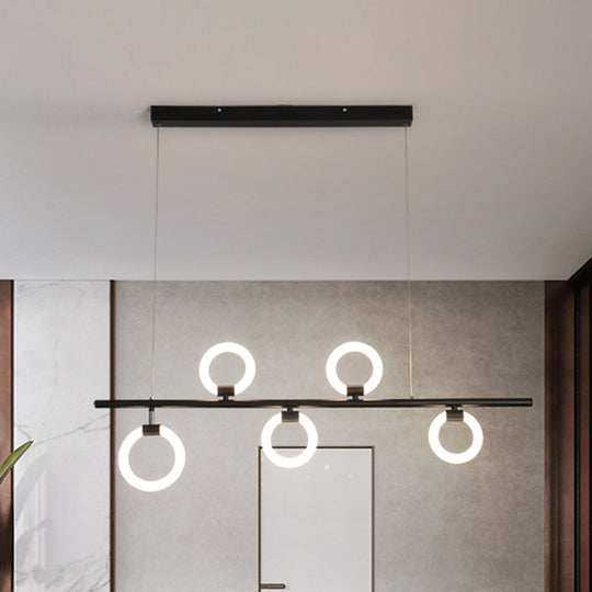 Modern Nordic Led Chandelier With Warm/White Light And Linear Metal Design Available In 3 Sizes: