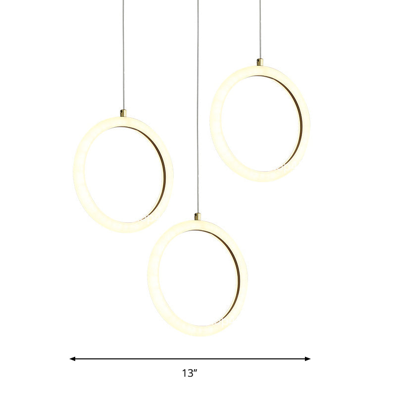 Modern Nordic Acrylic Chandelier - Gold Hanging Light Kit for Restaurants
