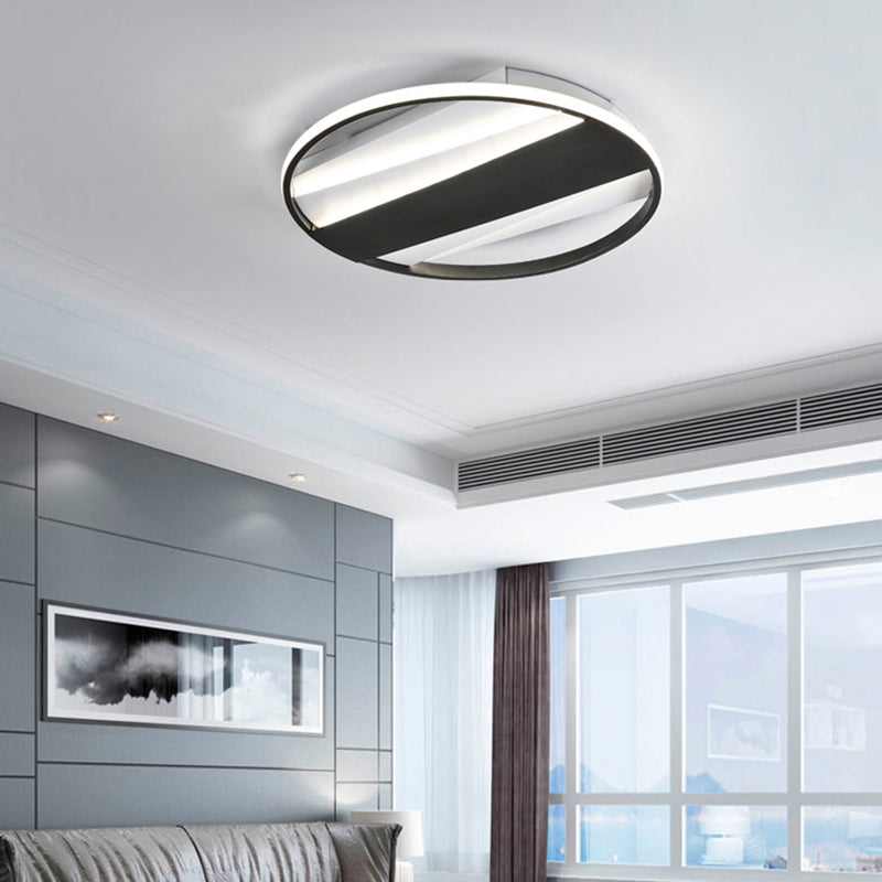 Modern Black Acrylic Living Room Ring Ceiling Light