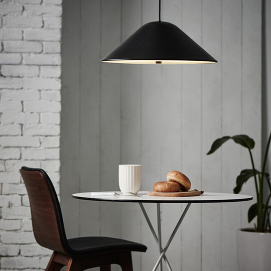 Modern Tapered Suspension Light In Matte Black Chrome And Rose Gold Finish - Perfect For Dining Room