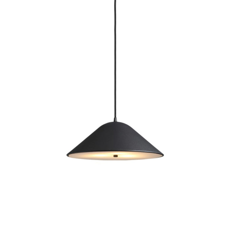Modern Metal Tapered Suspension Light in Matte Black, Polished Chrome, and Rose Gold for Dining Room
