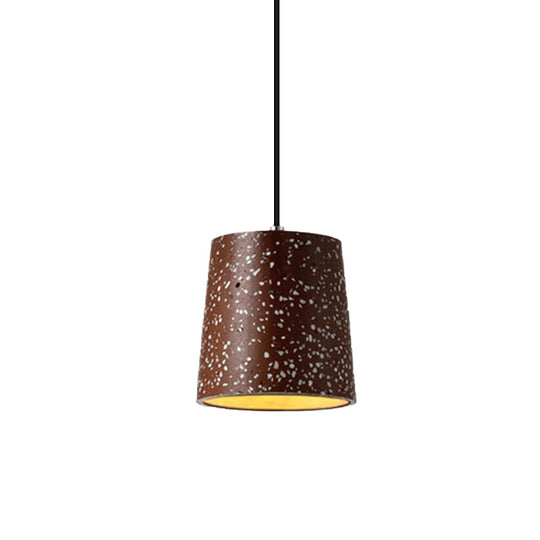 Nordic Style Cement Cone Pendant Light - 1 Light Black/White/Brown