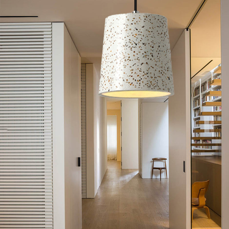 Nordic Style Cement Cone Pendant Light - 1 Light Black/White/Brown