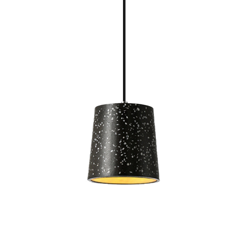 Nordic Style Cement Cone Pendant Light - 1 Light Black/White/Brown