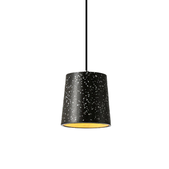 Nordic Style Cement Cone Pendant Light - 1 Light Black/White/Brown