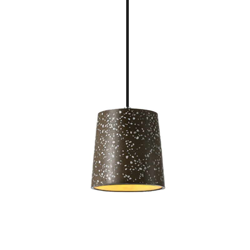 Nordic Style Cement Cone Pendant Light - 1 Light Black/White/Brown