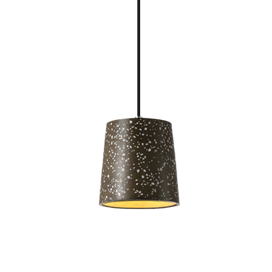 Nordic Style Cement Cone Pendant Light - 1 Light Black/White/Brown