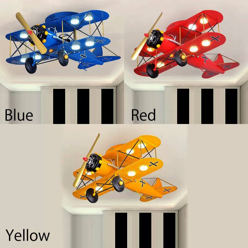 Bright Metal Glider Ceiling Mount Light: Vibrant Flush Ceiling Light for Boys Bedroom