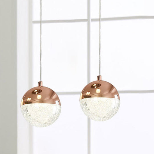 Modern LED Crystal Pendant Light with Chrome/Gold Finish- Perfect for Dining Room